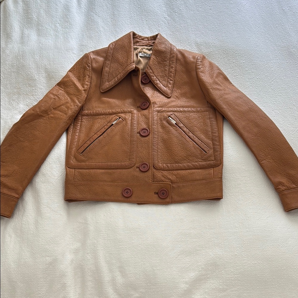 MIU MIU 100% Lamb Leather Jacket